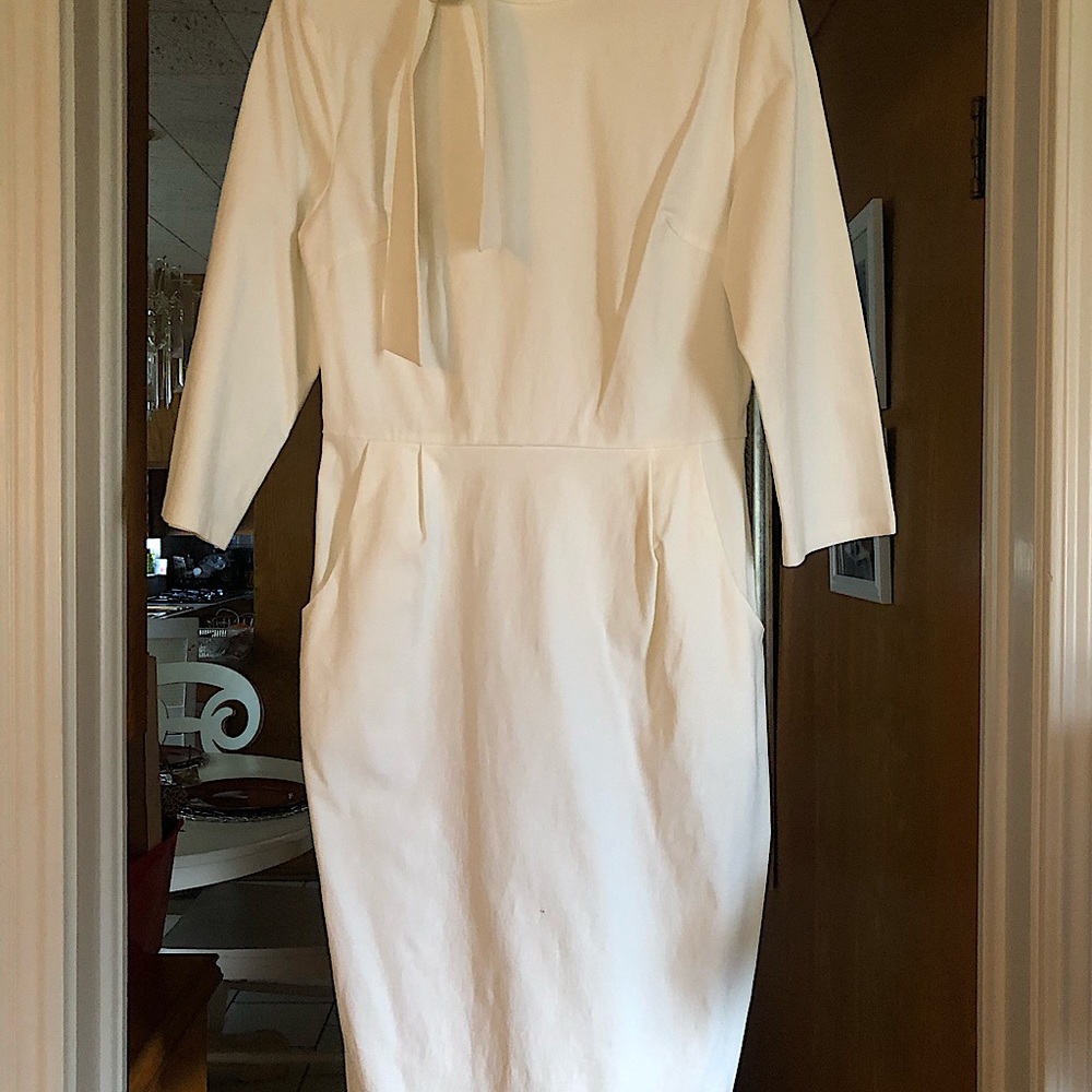White Scuba Dress